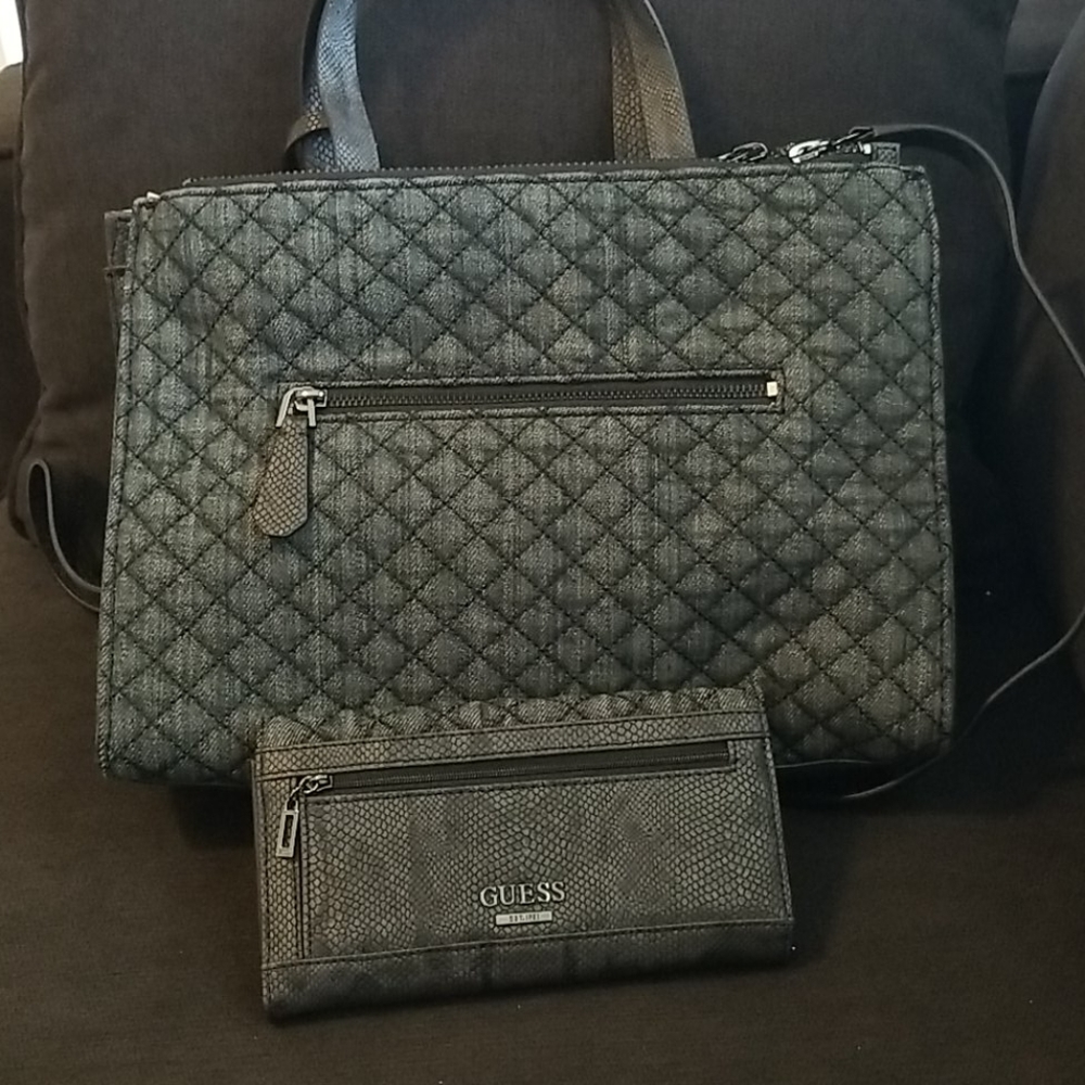 Guess Handbag And Matching Wallet - image 2